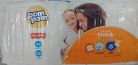 Fralda Pom Pom Proteção de Mãe Protek Tam. XG - 12 a 15kg 60 Unidades
