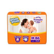 Fralda Pom Pom Protek M com 86 unidades - 4 a 9 kg