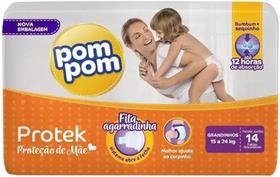 Fralda Pom Pom Protek Proteção de Mãe Grandinhos 14 fraldas Fralda Pom Pom Protek Proteção de Mãe Grandinhos 14 fraldas
