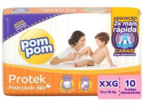 Fralda Pom Pom Protek Proteção de Mãe Jumbinho - XXG 10 Unidades