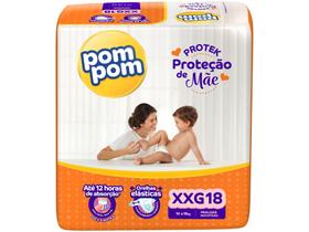 Fralda Pom Pom Protek Proteção de Mãe Jumbo - Tam. XXG 14 a 18kg 18 Unidades Fralda Pom Pom Protek Proteção de Mãe Jumbo - Tam. XXG 14 a 18kg 18 Unidades