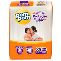 Fralda Pom Pom Protek Proteção de Mãe Jumbo - Tamanho XG - 20 Unidades Fralda Pom Pom Protek Proteção de Mãe Jumbo - Tamanho XG - 20 Unidades