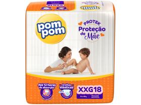 Fralda Pom Pom Protek Proteção de Mãe Jumbo XXG com 18un Fralda Pom Pom Protek Proteção de Mãe Jumbo XXG com 18un