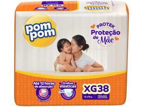 Fralda Pom Pom Protek Proteção de Mãe Mega XG com 38un Fralda Pom Pom Protek Proteção de Mãe Mega XG com 38un