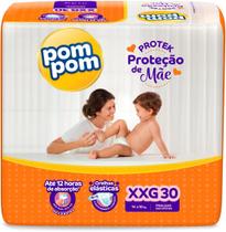 Fralda Pom Pom Protek Proteção de Mãe Mega XXG 30 Unidades