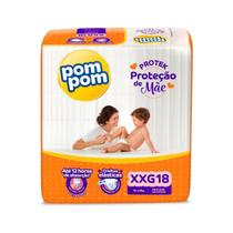 Fralda Pom Pom Protek Proteção de Mãe XXG com 18 Unidades