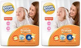 Fralda Pompom Derma Protek Fisher-Price - Tam XXG (14 a 18KG) - Kit com 36 fraldas Fralda Pompom Derma Protek Fisher-Price - Tam XXG (14 a 18KG) - Kit com 36 fraldas