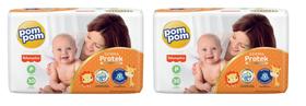 Fralda Pompom Derma Protek Jumbo Fisher-Price - Tam P (3 a 6kg) - Kit com 60 fraldas