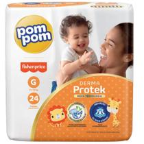 Fralda Pompom Derma Protek Jumbo G Pct C/24UN 20369-0
