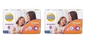 Fralda Pompom Derma Protek Jumbo Tam Grandinhos - Kit com 28 fraldas - OFERTA