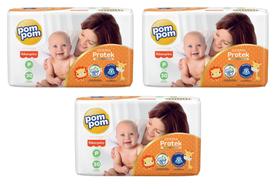 Fralda Pompom Derma Protek Jumbo Tam P - ATACADO BARATO - 90 Unidades/Tiras