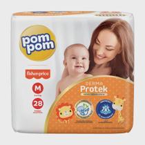 Fralda Pompom Derma Protek M Com 28 Un - Pom Pom