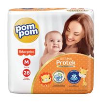 Fralda Pompom Derma Protek Tam M - ATACADO BARATO - 28 Unidades/Tiras Fralda Pompom Derma Protek Tam M - ATACADO BARATO - 28 Unidades/Tiras