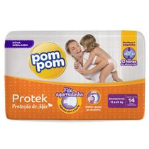 Fralda POMPOM Protek Baby Jumbo Grandinhos 14 fraldas