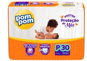 Fralda pompom protek protecao de mae jumbo p c/30