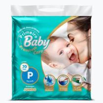 Fralda Primeiro Baby Jumbo Premium Care 12 horas Proteção Fecho Gruda Desgruda P 70 Unidades - Todo Dia On