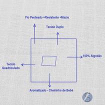 Fralda Quadriculada Branca Mabber 25 m