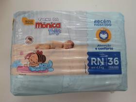 Fralda Rn Turma da Monica Baby com 36 unidades