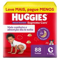 Fralda Roupinha Huggies Supreme Care Tamanho G 88 Unidades Descartáveis