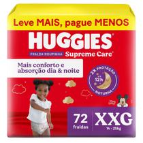 Fralda Roupinha Huggies Supreme Care Tamanho XXG 72 Unidades Descartáveis