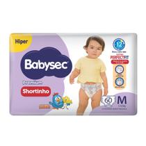 Fralda Shortinho Babysec Premium Tamanho M com 60 Fraldas Descartáveis Fralda Shortinho Babysec Premium Tamanho M com 60 Fraldas Descartáveis