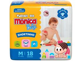 Fralda Shortinho Turma da Monica Baby Tam. M - 6 a 10kg 18 Unidades
