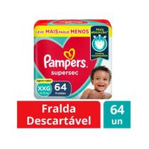 Fralda Supersec XXG Pampers 64 Unidades Maxima Protecao