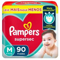Fralda Supersequinha Pampers Jumbo M 90 Unidades Fralda Supersequinha Pampers Jumbo M 90 Unidades
