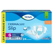 Fralda Tena DermaCare Slip Tamanho G Leve 24 e Pague 21 Unidades Descartáveis