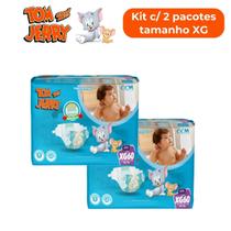 Fralda Tom and Jerry HIPER kit com 2 pacotes Fralda Tom and Jerry HIPER kit com 2 pacotes