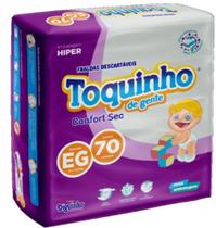Fralda Toquinho Confort Sec Hiper (Dia & Noite) Tam EG - ATACADO BARATO - 70 Unidades/Tiras