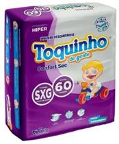 Fralda Toquinho Confort Sec Hiper (Dia & Noite) Tam SXG - ATACADO BARATO - 60 Unidades/Tiras