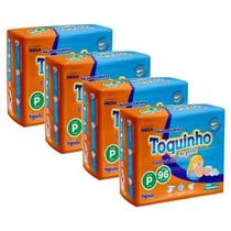 Fralda Toquinho de Gente 4 Pacotes Tamanho P - 384 Unidades