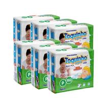 Fralda Toquinho de Gente Basic Plus 6 Pacotes Tamanho P - 80 Unidades Fralda Toquinho de Gente Basic Plus 6 Pacotes Tamanho P - 80 Unidades