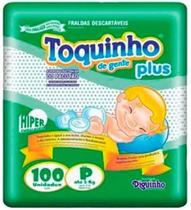 Fralda toquinho plus hiper p com 100 unidades