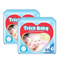 Fralda Trick Baby 2 Pacotes Tamanho G com 160 Unidades 7 á 10 kg