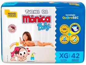 Fralda Turma da Mônica Baby 1 Pacote Tamanho XG - 9 a 13kg Com 42 Unidades