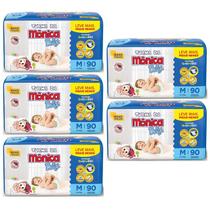 Fralda Turma da Mônica Baby Giga Tamanho M - 5 unidades - Pacotes com 90 Fraldas Descartáveis cada Fralda Turma da Mônica Baby Giga Tamanho M - 5 unidades - Pacotes com 90 Fraldas Descartáveis cada