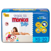 Fralda Turma da Mônica Baby Jumbo Tamanho XG 20 Unidades Descartáveis
