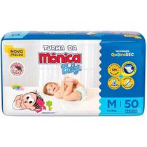 Fralda Turma da Mônica Baby M com 50 Unidades