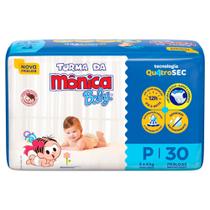 Fralda Turma da Mônica Baby Mega Tamanho P 30 Unidades Descartáveis