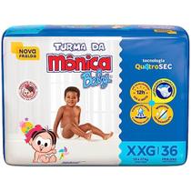 Fralda Turma da Mônica Baby Mega - tamanho XXG com 36 tiras