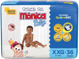 Fralda Turma da Mônica Baby Mega - tamanho XXG com 36 tiras