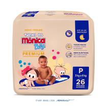 Fralda Turma da Mônica Baby Premium Jumbo P com 26un Fralda Turma da Mônica Baby Premium Jumbo P com 26un