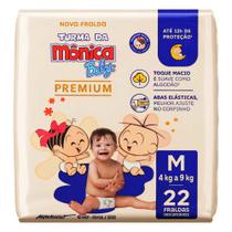 Fralda Turma da Mônica Baby Premium M 22 Fraldas Descartáveis