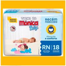 Fralda turma da monica baby recém nascido com 18 unidades