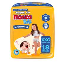 Fralda Turma da Mônica Baby Shortinho Tamanho XXG com 18 Unidades Descartáveis