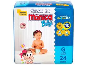 Fralda Turma da Mônica Baby Tam. G 7 a 11kg - 24 Unidades