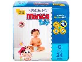 Fralda Turma da Mônica Baby Tam. G 7 a 11kg - 24 Unidades