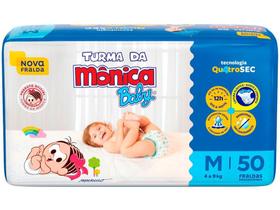 Fralda Turma da Mônica Baby Tam. M - 4 a 9kg 50 Unidades Fralda Turma da Mônica Baby Tam. M - 4 a 9kg 50 Unidades